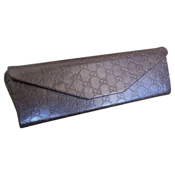 Gucci Trifold Sunglass Eyeglass Case Authentic Logo Embossed Original Gucci Case - Picture 4 of 9